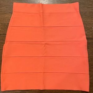 BCBG MaxAzria Neon Orange Power Skirt